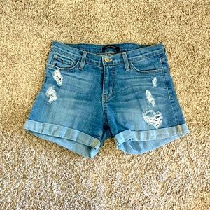 Cuffed Jean Shorts